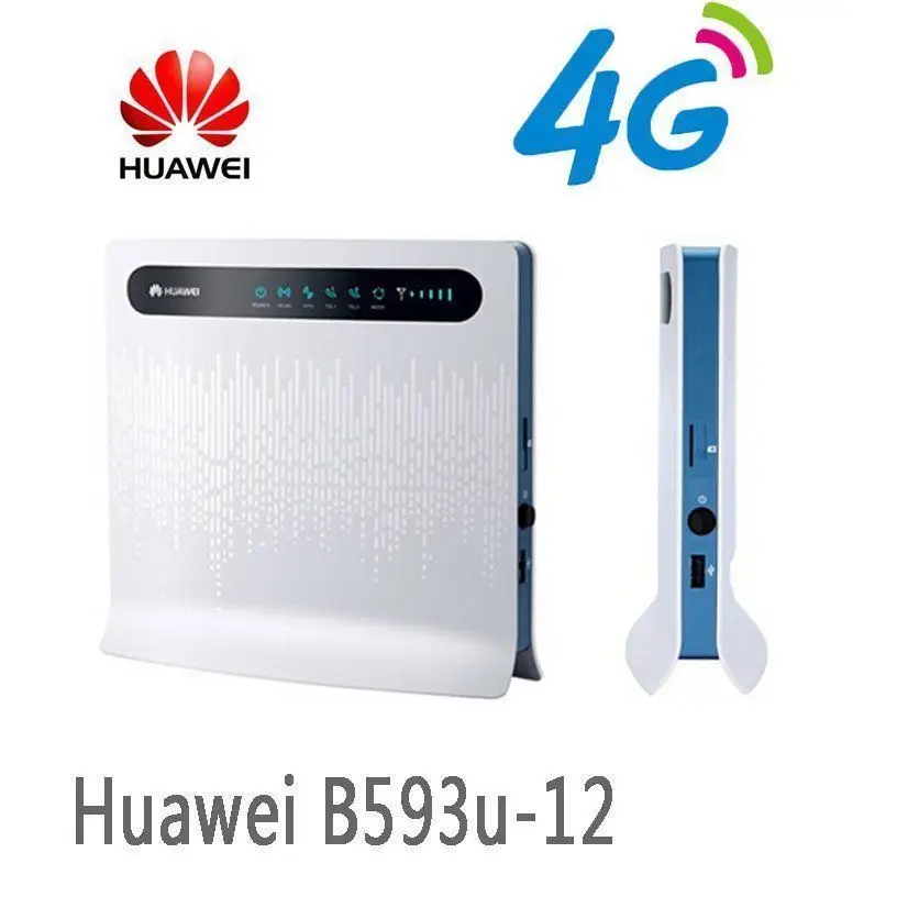 Huawei B593u-12 4G LTE Router  + A pair of B593 antenna