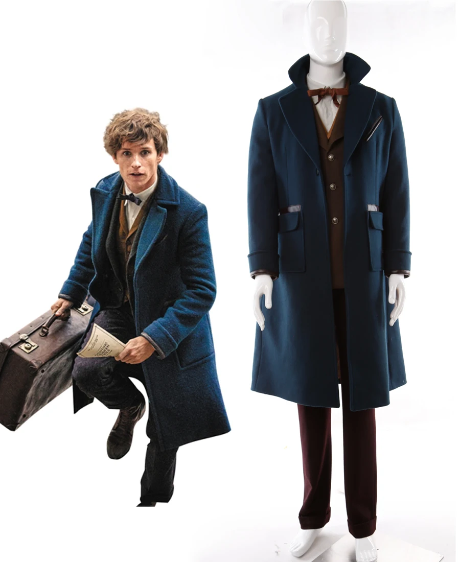 Костюм для косплея Newt Scamander фантастические животные и где их найти костюм полный