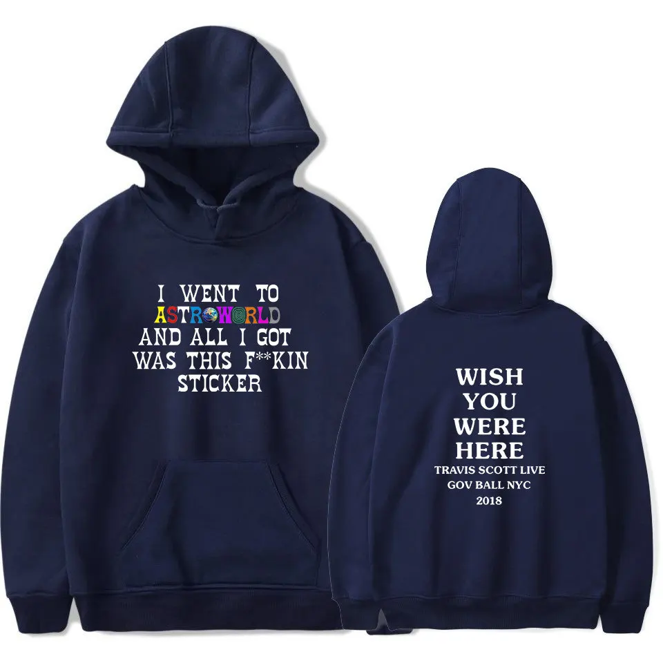 Sugarbaby/Новое поступление, толстовка с капюшоном с принтом «астромир», «Тур I Wish You WAS Here Tops», «Я ходила в Astro World Album Artist Music Hoodie»