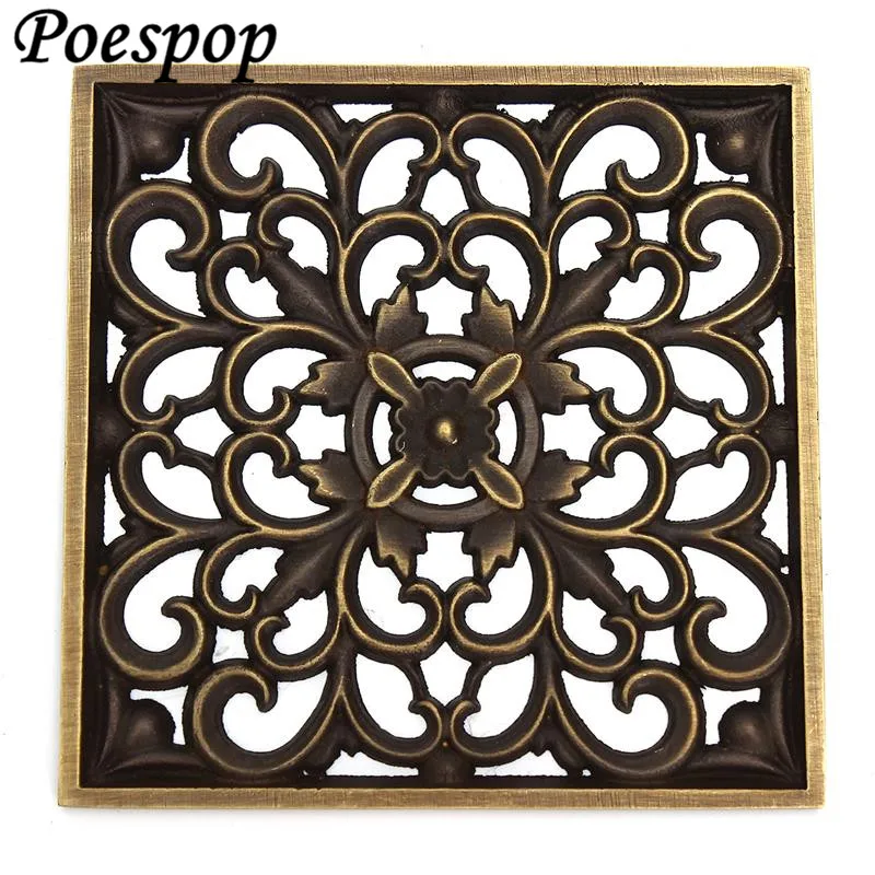POSEPOP античная латунь Ванная комната сводом и напольным трапом квадратная душевая