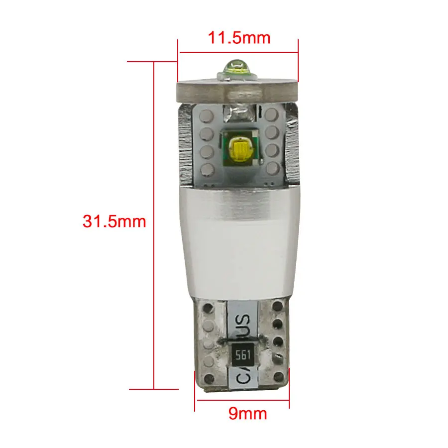 YCCPAUTO W5W T10 светодиодсветильник лампы 9W Canbus Cree светодиодные чипы белые высокой