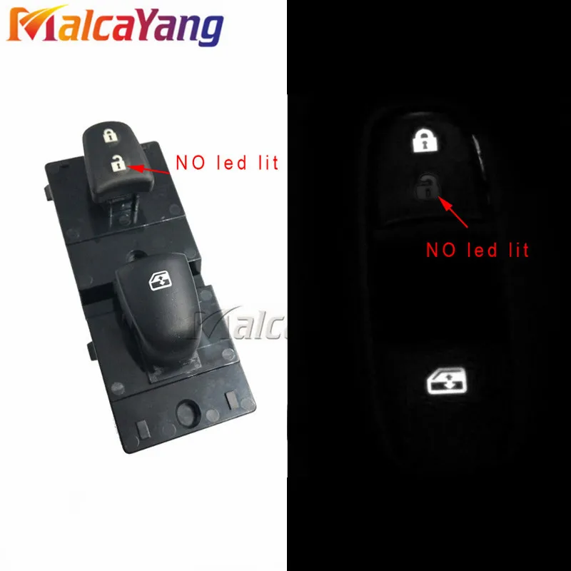 Front Right Для Nissan Qashqai/Altima/Sylphy/Tiida/X-Trail белый светильник основной/один/передний правый переключатель стеклоподъемника со стороны водителя - Цвет: Front Right