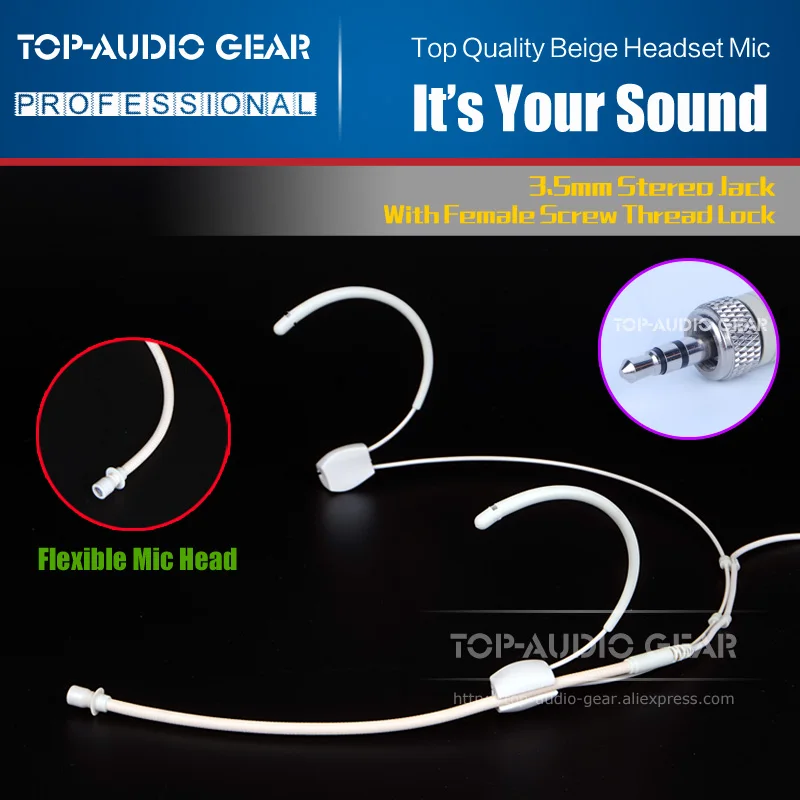 3 5 мм стерео разъем с замочком Plug головной микрофон двойной крючком повязка