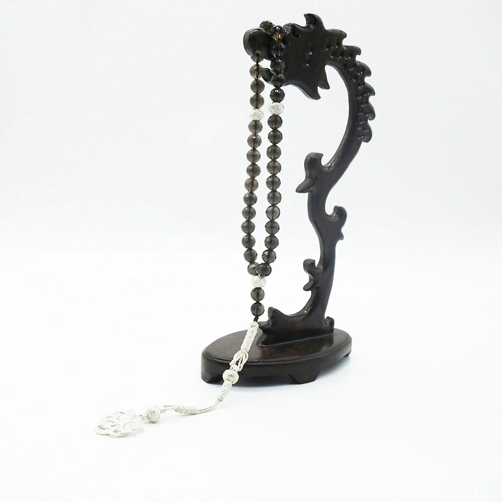 Мусульманские четки/натуральный чай кристалл (дымчатый кварц) 33 Tasbih исламский/1000