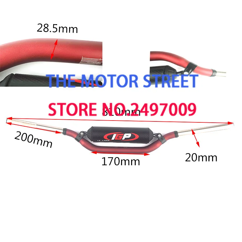 free shipping good quality IGP cross country motorcycle dual variable diameter handlebar 28MM aviation aluminum alloy handle |