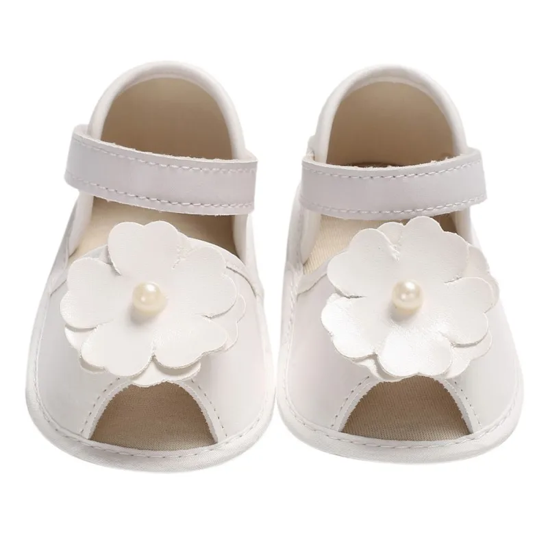 

Pu Leather First Walkers Princess Baby Girls Shoes Summer Big Flower Print Prewalkers Toddler Soft Sole No-slip Crib Shoes