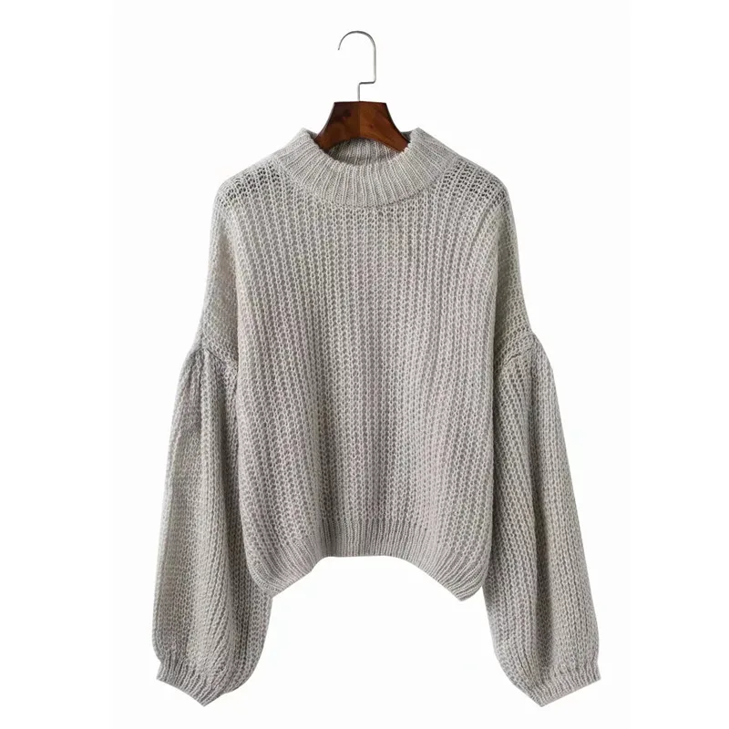 Осенние короткие свитер с круглым вырезом в Корейском стиле Модные женские Новый