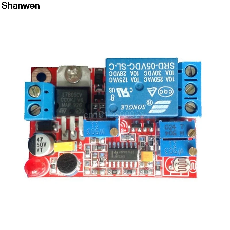 

DC5V 12V 24V Sound Sensor Light Control Relay Switch Time Delay Turn OFF Module