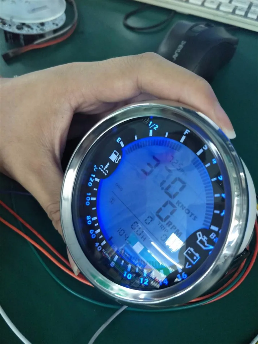 85 мм gps Спидометр Тахометр давление масла Температура воды вольтметр уровень топлива одометр 6 в 1 Многофункциональный для авто лодки