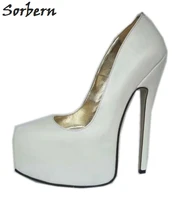 sorbern matte slip on pump shoes women retro ladies pumps extreme high heels size 13 pointy heels white shoes woman heel
