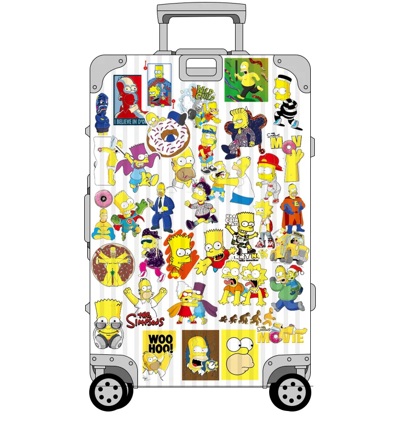50pcs/pack Sticker Waterproof No duplicate Mix Pattern The Simpsons for Children On Laptop Suitcase Guitar Cool Fashion Stickers | Игрушки и