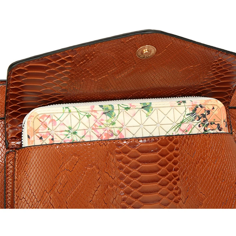 Женские знаменитые сумочки со змеиным принтом Модные женские Сумки из