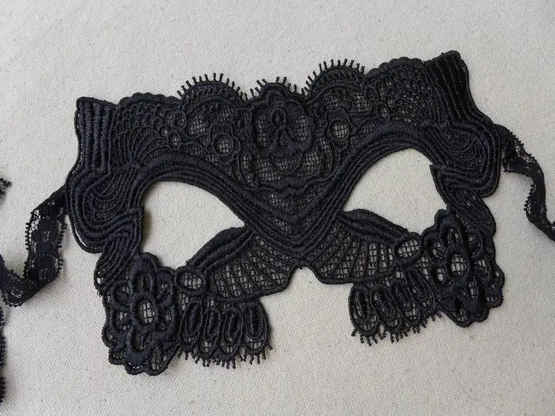 2018 Новое поступление Черная кружевная маска для косплея вырезанные маски