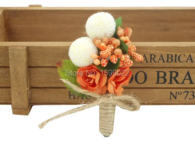 Аксессуары для церемонии бутоньерка свадебная брошь с цветком жениха Женская