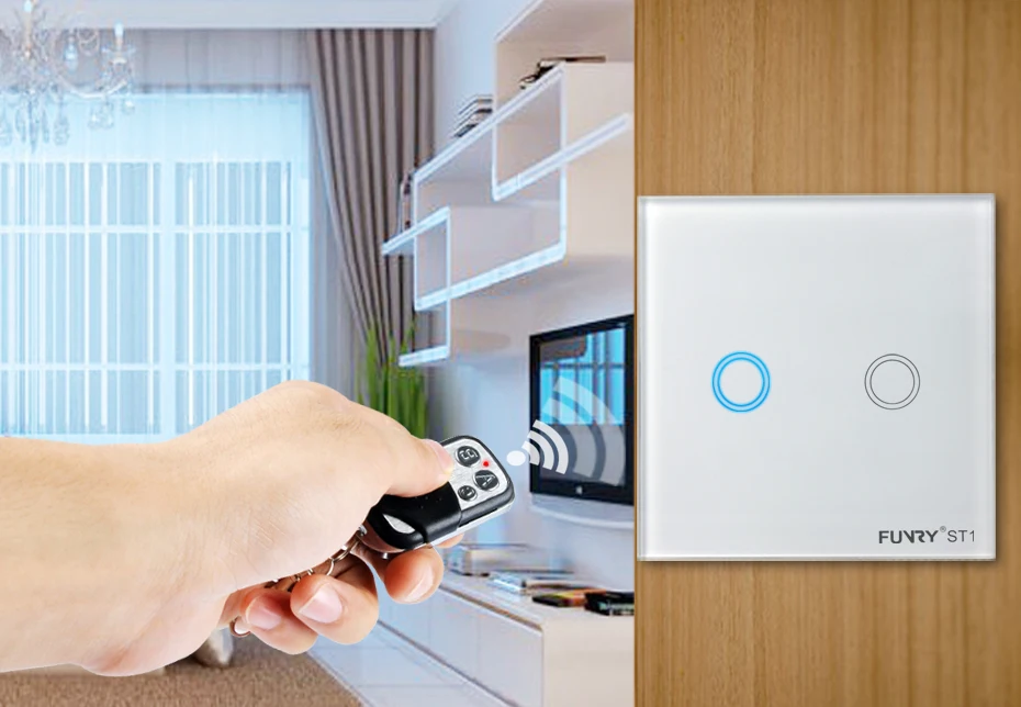 Funry Light Switch аксессуары, RF мини-пульт дистанционного управления, настенный свет дистанционный контроллер 4 клавиши для дистанционного сенсорного переключателя