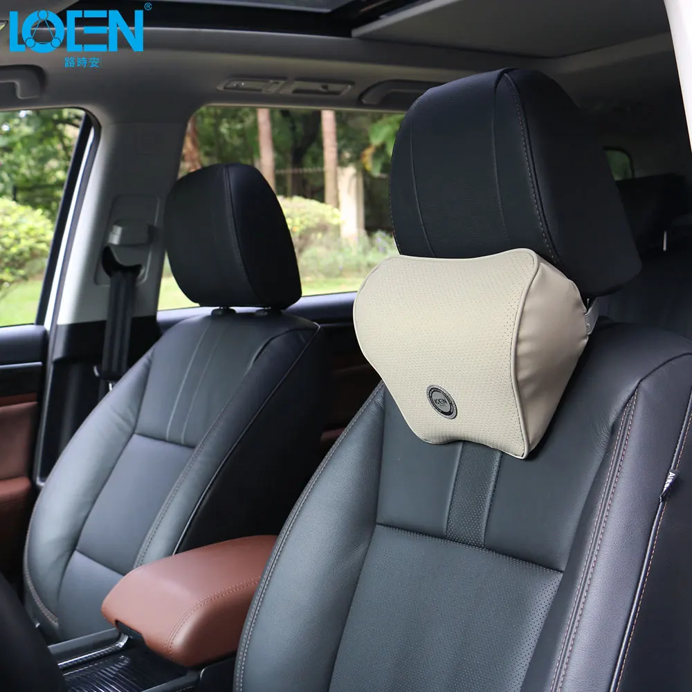 LOEN кожа авто автокресло подушка для шеи подголовник пены памяти подушки