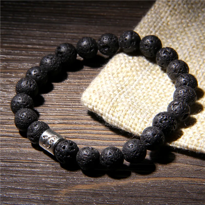 12 созвездий браслет для женщин и мужчин ювелирные изделия натуральный черный