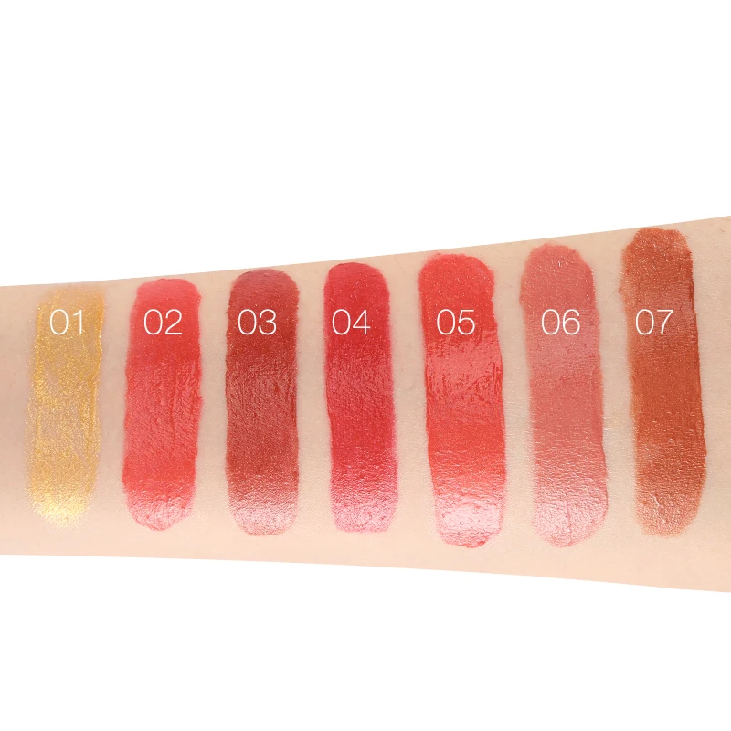 NOVO Brand, 6 цветов, Золотая Глянцевая Помада для губ, макияж, стойкая румяна, тени для век, водостойкая, питает, мерцает, румяна, блеск, помада