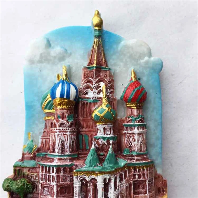 Магниты Lychee для холодильника Московский Собор креативные строительные