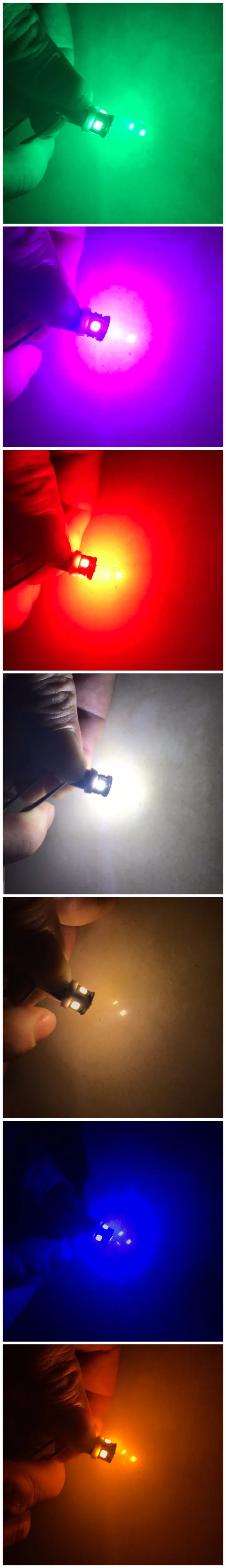 100 шт. ba9s t4w Bayone tw5w AC 6 В/6,3 В 8 В 2835 5SMD светодио дный пинбол свет лампы не ореолы/anti мерцающего восемь цветов