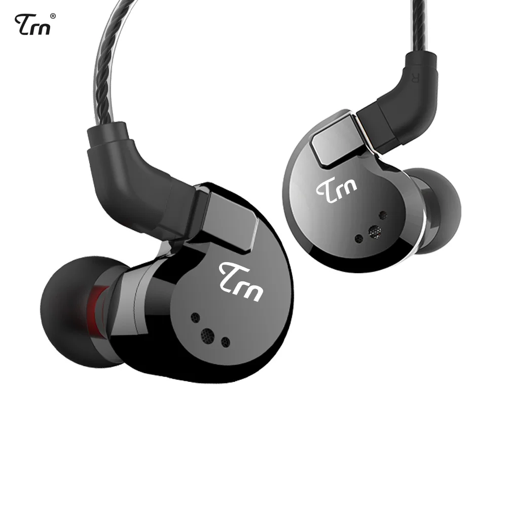 black no mic AK TRN V80 2BA+ 2DD Гибридный Металлический наушник в ухо IEM HIFI DJ монитор для бега спортивные наушники ушные наушники гарнитура наушники Im2/IM1 X6 - Цвет: black no mic