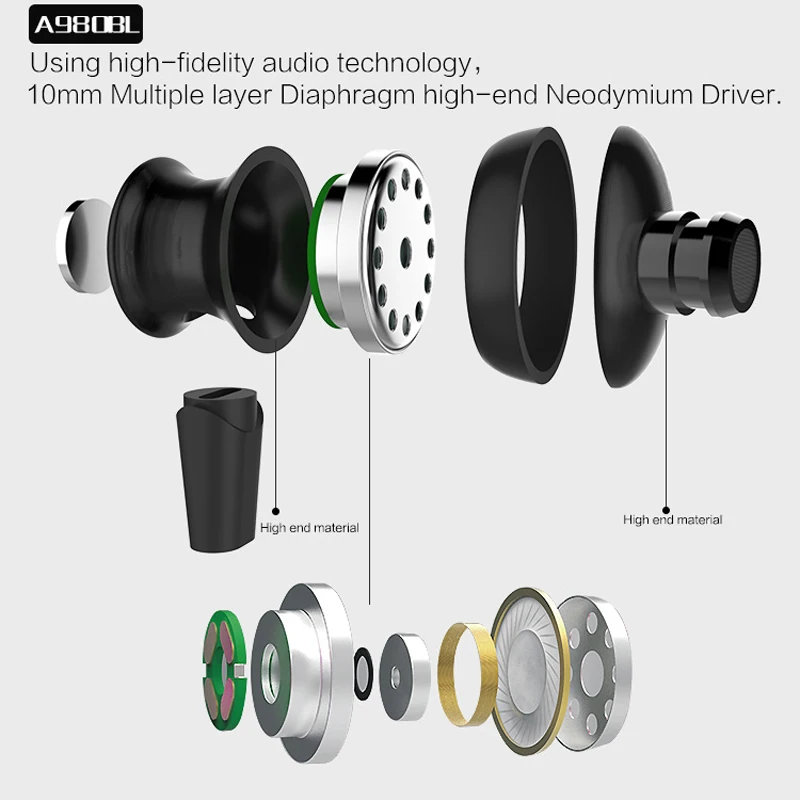 Bluetooth AWEI A980BL Auriculares Audifonos Fone De Ouvido iPhone|Наушники и гарнитуры| |
