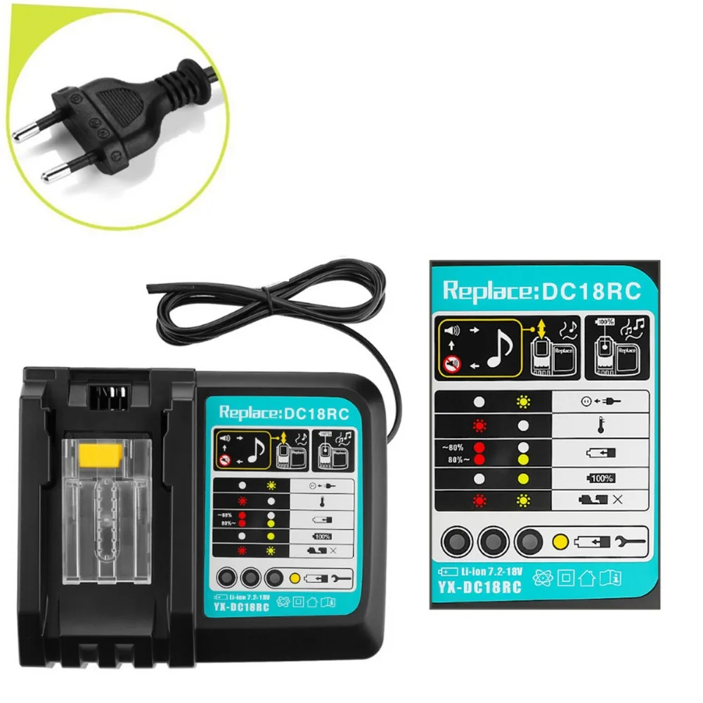 USB port High quality DC18RC battery Charger 7.2V-18V fit for Makita Power Tools Lithium Battery EU PLUG FREE SHIPPING | Электроника