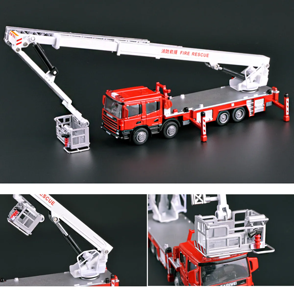 1:50 17x6x4 см детские игрушки Высокая симуляция пожарная машина пожарная лестница автомобиль детские развивающие игрушки