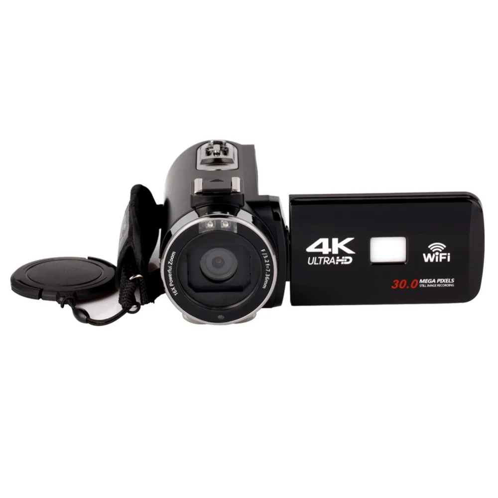 4K камера wifi видеокамера Kimire Ultra HD Цифровая видеокамера 30.0MP рекордер 3,0 дюймов 270 градусов вращение сенсорный экран 16X зум