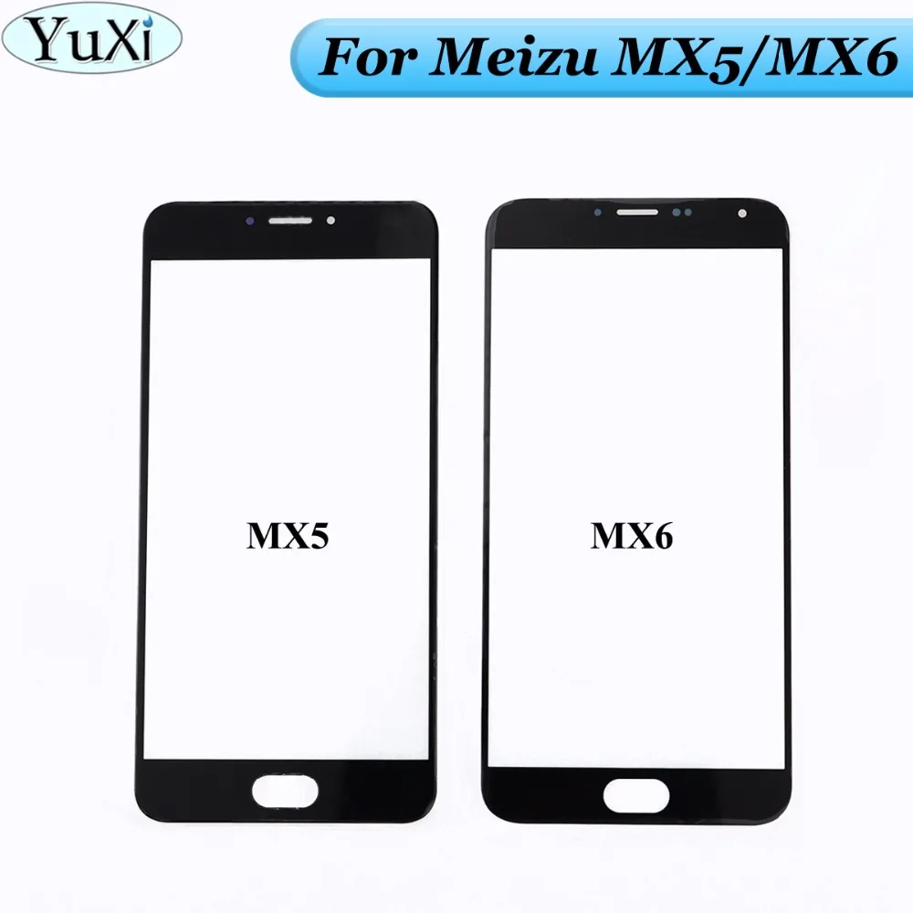 Сменное переднее Сенсорное стекло YuXi для ЖК экрана Meizu MX5 MX6 черное белое золотое 5