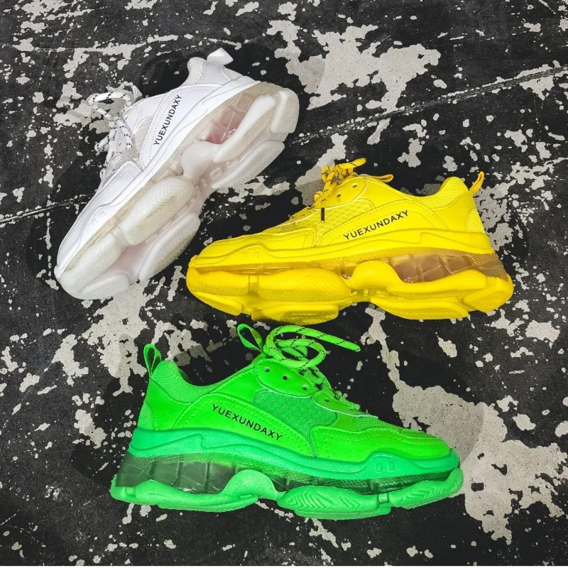 2019 г. женские кроссовки на платформе с толстой подошвой белого цвета женская