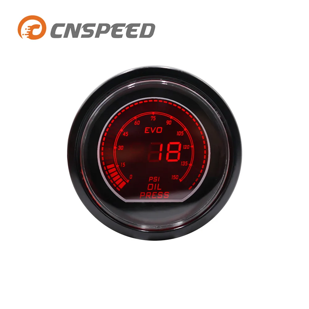 Датчик давления масла CNSPEED 52 мм EVO 2 дюйма жидкий кристалл красный/синий светодиод