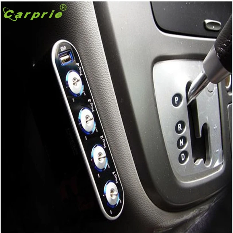 4 полосная USB розетка для автомобильного прикуривателя Разветвитель 12В/24В