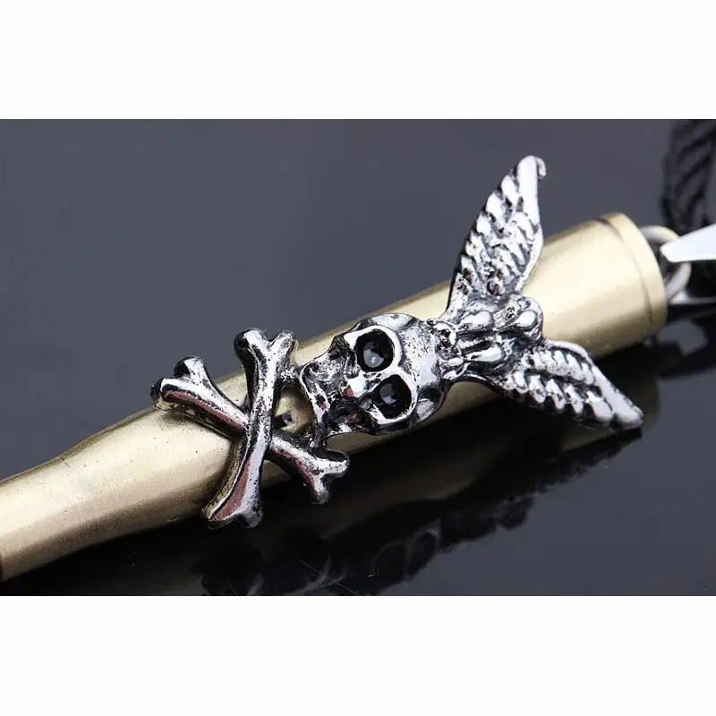 Skull Necklace - Titanium Steel Eagle Bronze Bullet Punk Men And Women In Europe America Black #xl0042 | Украшения и аксессуары