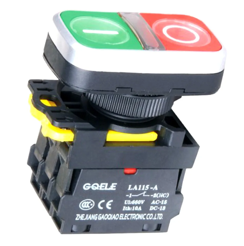Momentânea à Prova Botão para Gabinete de Controle da Bomba v M22 Iluminado d’ Água Flush Button Switch La115-a5-11rd1 1no 1nc £ 220
