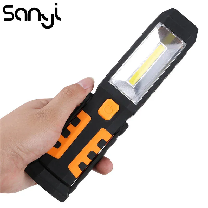 

SANYI Portable LED Repairing Flashlight Working Inspection Torch Light Camping Outdoor Magnetic Lamp With Magnet and Hook