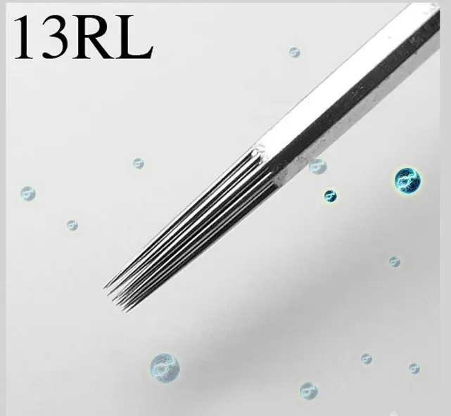 50 шт. Иглы для татуажа 13RL стали одноразовые татуировки Вышивка Крестом Изогнутые