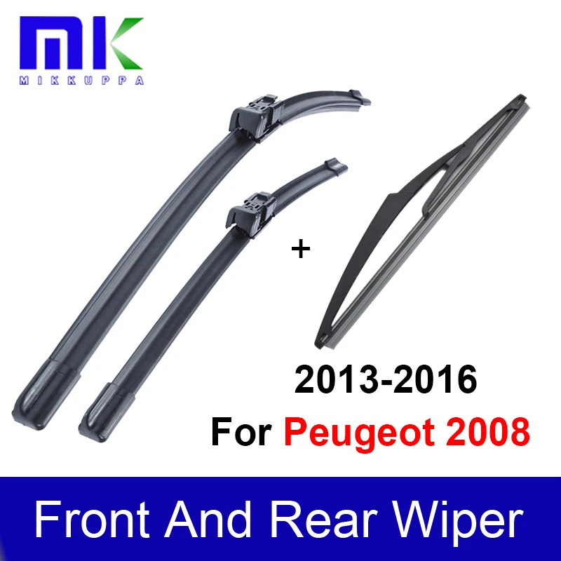 

Силиконовые резиновые щетки стеклоочистителя для Peugeot 2008 ,2013 2014 2015 2016 Пара 26 "+ 16" стеклоочиститель Авто Стайлинг Аксессуары