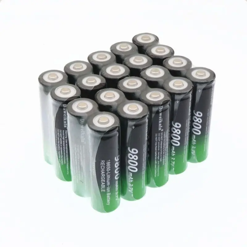 2~ 20 шт 18650 аккумулятор 9800mAh литий-ионная аккумуляторная батарея литиевый наконечник батареи Bateria для фонарика факел камеры