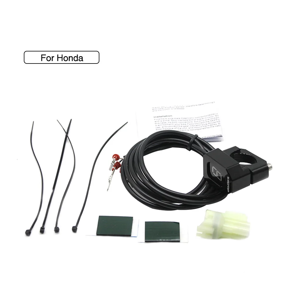 gear with holder Alconstar-Ecu Plug Mount 6 speed gear дисплей индикатор 1-6 уровень индикатор передач подходит для Honda Мотоцикл CBR600 NC700S XL1000V - Цвет: gear with holder