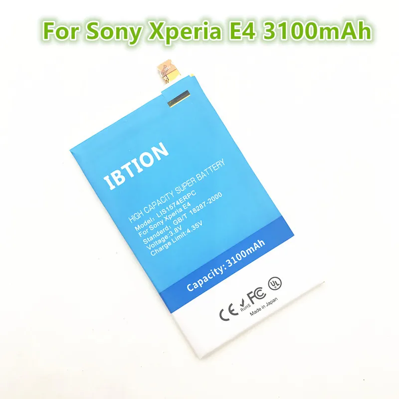 Ibtion 3100 мА/ч LIS1574ERPC полимерные батареи для оригинальный sony Xperia E4 E4G E2003 Батарея E2033