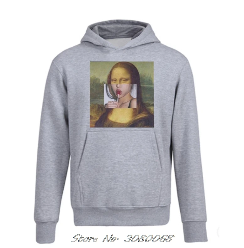 Мужская толстовка Gioconda Mona Lisa с принтом губ забавная одежда в стиле хип хоп