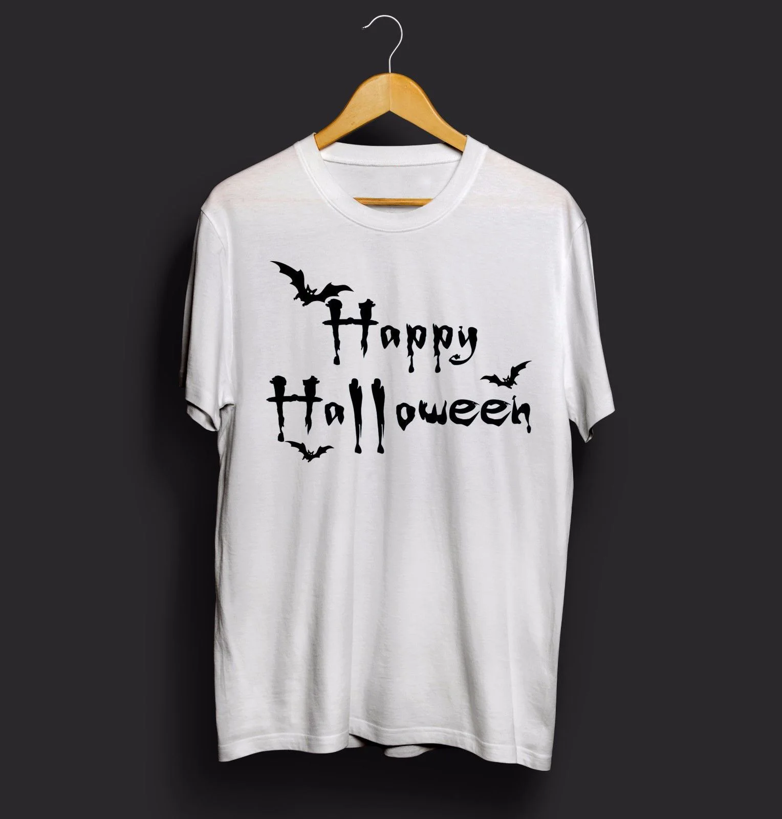 Классическая футболка для Счастливого Хэллоуина топ с коротким рукавом из