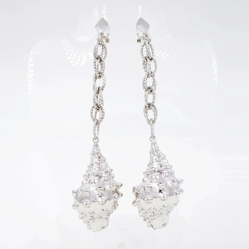 Женские медные висячие серьги Sunny Jewelry длинные с животными улиткой для вечеринки