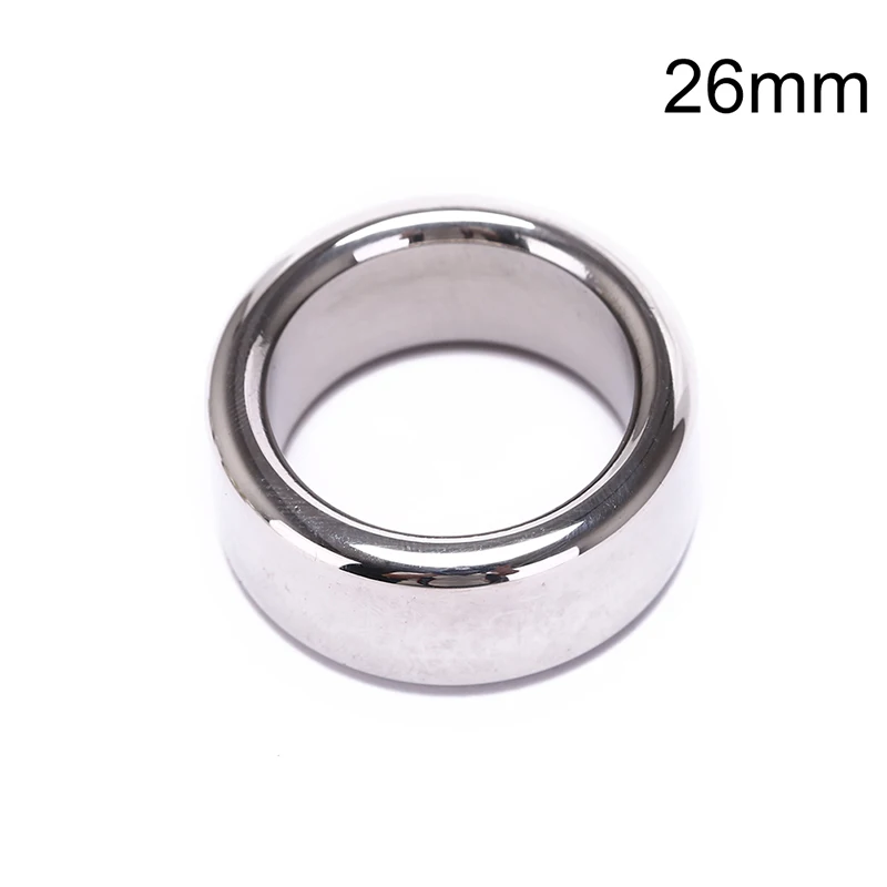 26mm Металлические Кольца для пениса, клетка из нержавеющей стали, БДСМ, петух, задержка эякуляции, кольцо для пениса, Эротическое Связывание для Мужчин, Ювелирные изделия для тела, Лидер продаж - Окраска металла: 26mm
