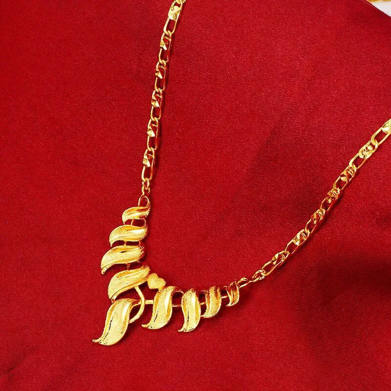 MxGxFam роскошные свадебные украшения Подвески для женщин Свадебные 24 k цвет чистого золота хорошее качество
