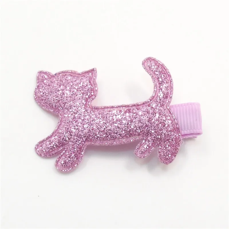15 шт./лот котенок зажим для волос блестящий золотой кошачий войлок заколка