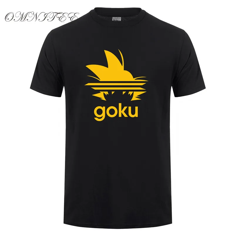 as picture Omnitee Funny Dragon Ball Z футболки Для мужчин Повседневное хлопок короткий рукав сын футболка Goku Мужская футболка "Аниме" OZ-135 - Цвет: as picture