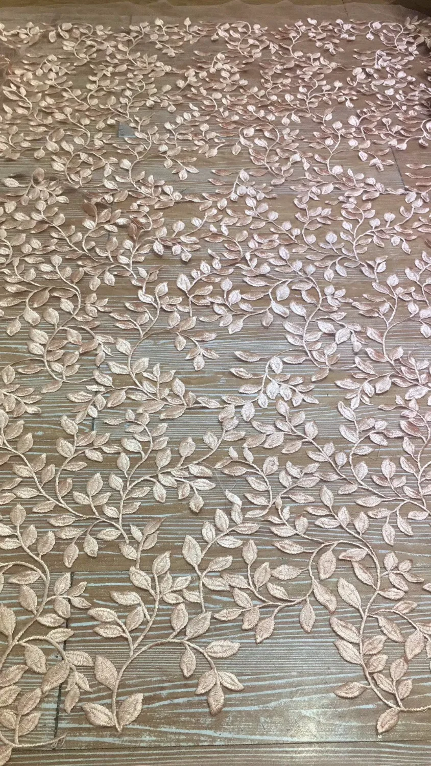 5 ярдов Белый/Розовый листья полиэстер вышивка Африки кружевной гипюр