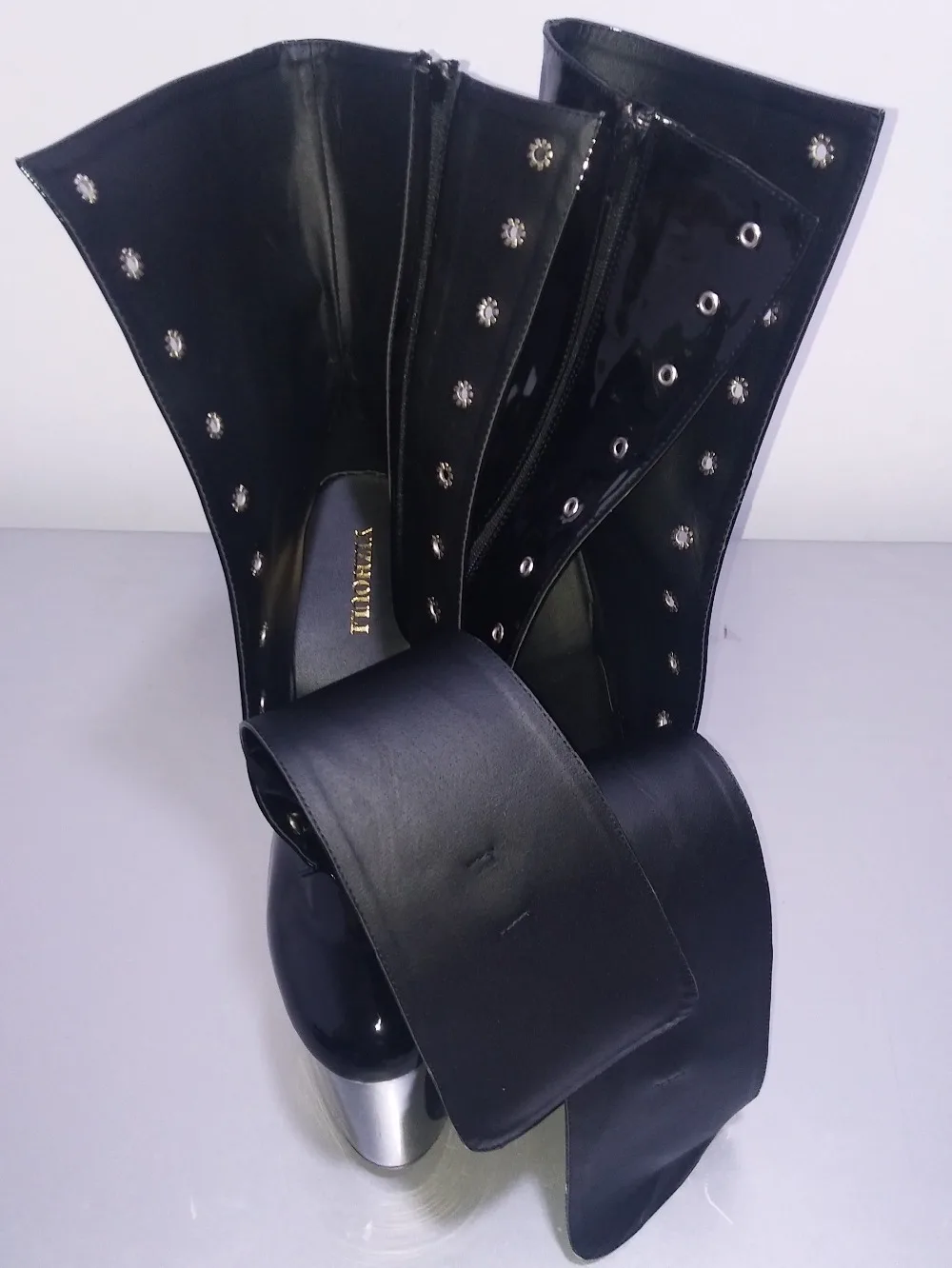 2018 women sexy 20cm ultra high heel shoes,pumps boots ,fashion soft leather black Ankle boots,plus big size 34-46